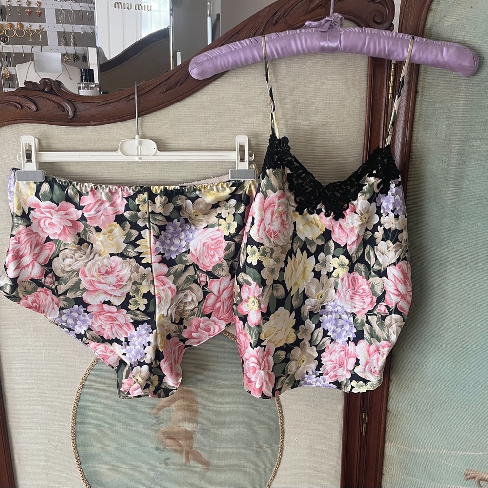 Vintage Victorias Secret Gold Label Lingerie Lounge Set Size Medium